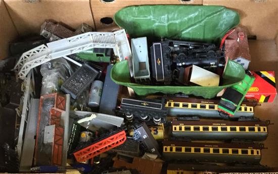 Hornby train set, station, etc